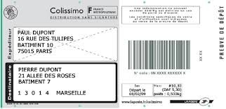 bordereaux expedtion la poste